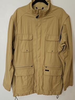 Aigle Men's Tan Field Jacket with Multiple Pockets
